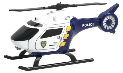 Immagine prodotto di Wiky Vehicles, elicottero della polizia, giocattolo di 16,5 cm con luci e suoni
