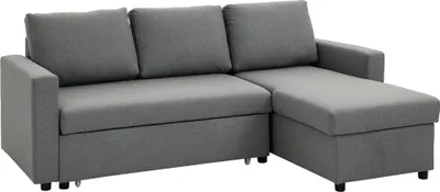 Produktbild von HOMCOM Ecksofa mit Schlaffunktion Stauraum Schlafsofa mit Chaiselongue L-Form