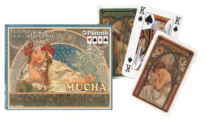 Produktbild von Piatnik Mucha Hyacinta Spielkarten – Doppeldecker