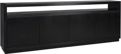 Produktbild von Casa Padrino Luxus Sideboard Schwarz 240 x 40 x H. 85 cm - Massivholz Schrank mit 4 Türen - Wohnzimmer Möbel - Wohnzimmer Einrichtung - Luxus Möbel - Luxus Einrichtung
