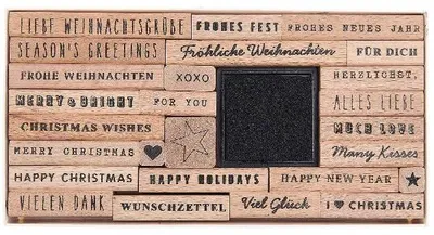 Produktbild von Stempelset Merry Christmas, Mixed type100%, 26 Stempel