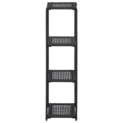 Produktbild von vidaXL Regal Schwarz 30x30x120 cm Poly Rattan