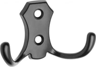 Produktbild von Klassischer Mantelhaken Handtuchhalter Kleiderhaken WP89 Garderobenhaken Wandhaken Schwarz matt