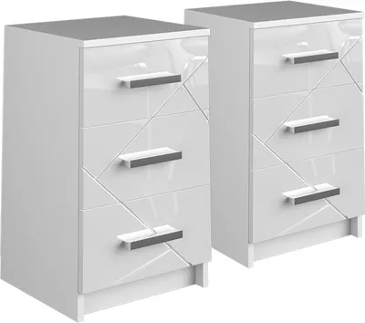 Produktbild von Nachttisch Vicco Irma Weiß 2er Set, Model 37287