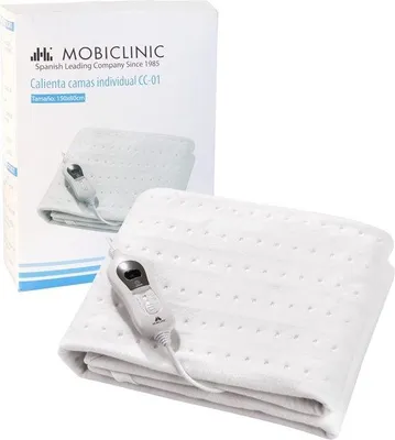 Immagine prodotto di Coperte elettriche per letti singoli - Efficienza energetica e regolazione della temperatura - Lavabili e regolabili 150 x 80 cm - Bianco