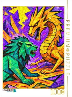 Produktbild von CALVENDO Puzzle Der Löwe | 1000 Teile Lege-Größe 64x48cm Foto-Puzzle für glückliche Stunden