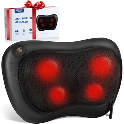 Immagine prodotto di Cuscino massaggiante con funzione riscaldante, massaggio Shiatsu 3D per collo e schiena, per un massaggio rilassante