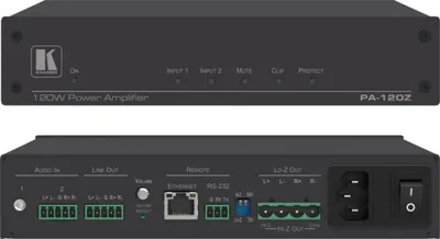 Zdjęcie produktu dla Kramer Electronics PA-120Z, 120 W, D, 0,003%, 80 dB, 60 W, 60 W