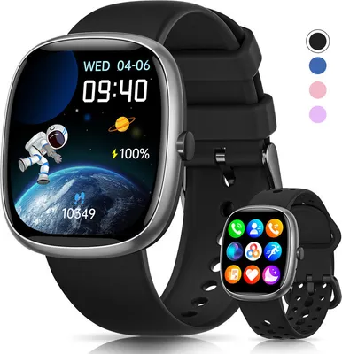 Produktbild von Smartwatch Kinder für Jungen und Mädchen,1.5 Zoll HD Voll Touchscreen,mit 20 Sportmodi,IP68 Wasserdicht Fitness Aktivitäts Tracker