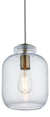 Obrázok produktu pre Závesná lampa LYRA, priehľadná, 1xE27x20W, sklo, rozmery: 151,5x20x20 cm, IP20, Endon