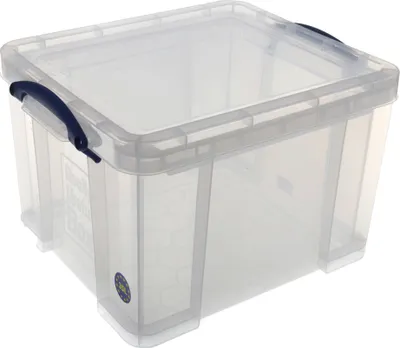 Produktbild von Really Useful Box Aufbewahrungsbox 35 Liter transparent