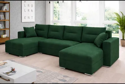 Produktbild von Couchgarnitur Ecksofa Sofa Sofagarnitur Clara U Schlaffunktion Wohnlandschaft