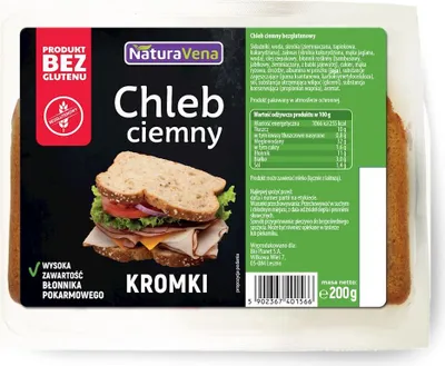Produktbild von GLUTENFREIES DUNKELES SCHNITTBRÖTCHEN 200 g – NATURAVENA