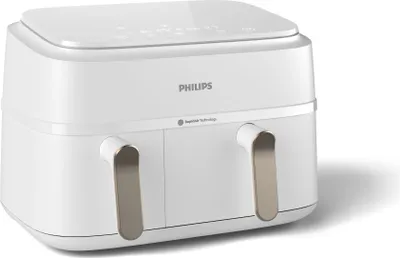 Produktbild von Philips Airfryer der Serie 3000 mit zwei Körben (NA353/10)