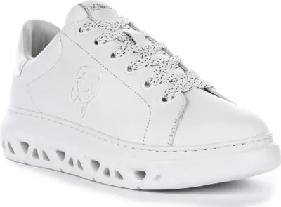 Produktbild von Karl Lagerfeld Kapri Kite Karl NFT Lo Lace Geo Cut Sole High DamenSynthetikSneaker in Weiß – undefined / Weiß