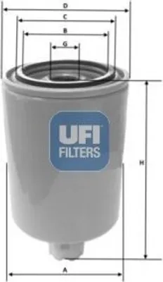 Obrázok produktu pre Palivový filter UFI 24.039.00, výmenný filter