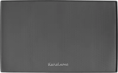 Produktbild von KaraLuna Premium Silikon Napfunterlage 60 x 40 cm (Grau, Eckig) Futtermatte Katze Futterunterlage Hund Futternapf Fressnapf Hundenapf Unterlage Kaffeevollautomat Napf Matte Mat Silikonmatte