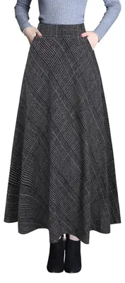 Produktbild von Omgoods - Wintermaxirock für Damen - Elegantes, hoher Bund