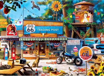 Produktbild von Master Pieces Puzzle Route 66 Trading Post 1000 Teile Puzzle