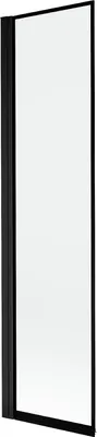 Produktbild von Mexen Mist Duschwand 1-flügelig links 50 x 150 cm, schwarzer Rahmen, schwarz - 8A9-050-001-70-70-L