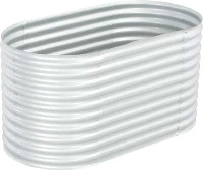 Image de Lit surélevé de jardin 160x80x81 cm Acier galvanisé Argenté