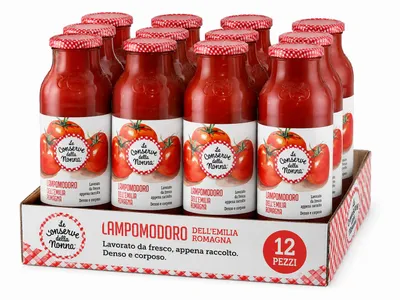 Produktbild von 12x Le Conserve della Nonna Lampomodoro Tomatensauce aus passierten Tomaten 700g