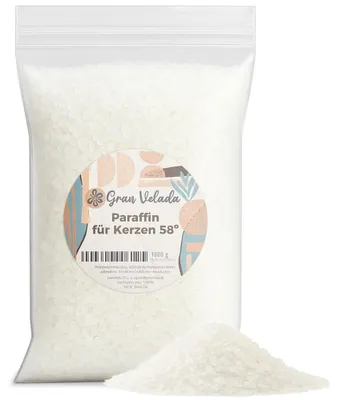 Produktbild von Gran Velada - Paraffinwachs für Kerzen 58 °C für Wachslaternen 1 kg