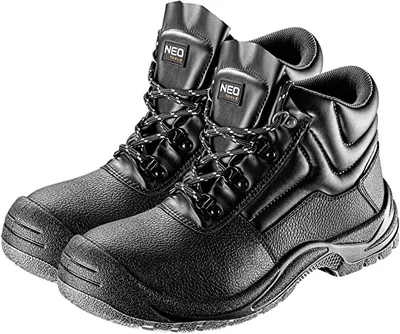 Produktbild von Neo Tools Sicherheitsstiefel, Größe 42, genopptem und glattem Leder, hoher Schaft, Klasse O2 SRC, DIN EN ISO 20347:2012-05, 82-770