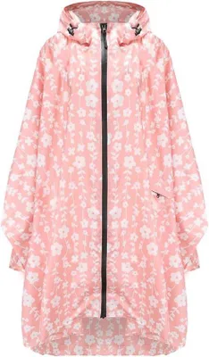 Immagine prodotto di Poncho impermeabile da donna, modello lungo con cappuccio, nero, taglia unica