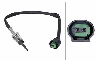 Produktbild von Sensor Abgastemperatur geschraubt 2-polig 240 mm Kabel HELLA für u.a. BMW 5er