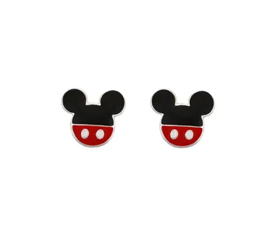 Produktbild von Disney Kinderohrringe Mickey Mouse 925 Silber – Emaille Ohrstecker ©DISNEY