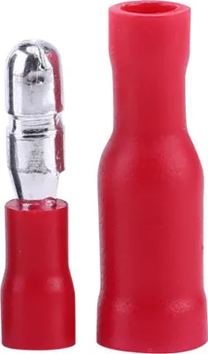 Image de Bornes de connexion mâle et femelle pour câbles (rouge) pour voiture et moto