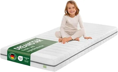 Imagen del producto de Colchón para niños y adolescentes Ergo Kids Junior | Certificado ® | Funda hipoalergénica, desmontable y lavable a 60 grados | 140 x 200 cm