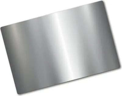 Produktbild von Tulup Glas Herdabdeckplatte - 80x52 cm - Glaskeramikkochfeld-Abdeckung Spritzschutz Glasabdeckplatte - Einteilig - Kunst: Modern & Klassisch - Metall Hintergrund - Silber