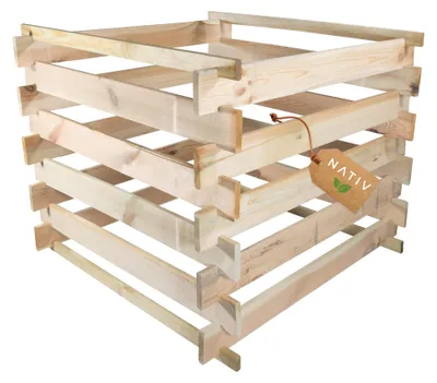 Productafbeelding van Compostbak met Houten Insteeksysteem - 400 Liter