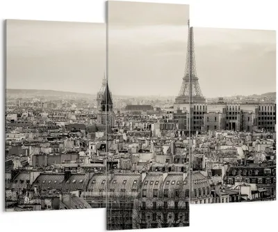 Produktbild von Bild auf Leinwand - Leinwandbild - Paris Stadt Zuhause - 130x100cm - Wand Bild - Wanddeko - Leinwanddruck - Bilder - Kunstdruck - Wanddekoration - Leinwand bilder - Wandkunst - CB130x100-3615