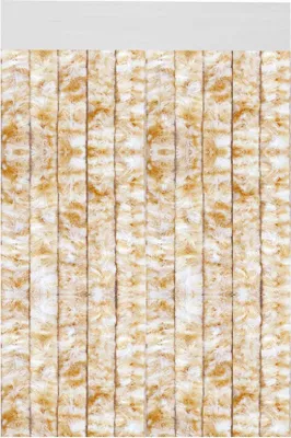 Produktbild von Flauschvorhang 100x220cm ( Meliert Beige/Weiß ), perfekter Insekten- und Sichtschutz für Ihren Wohnwagen / Caravan, viele Farben erhältlich