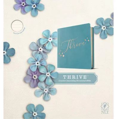 Image de NLT Thrive Creative Journaling Devotional Bible (Hardcover Leatherlike, Teal Blue with Rose Gold)