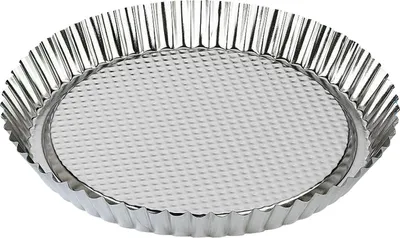 Produktbild von Zenker Obstkuchenform 28cm, Backform für leckere Obsttorten, Form aus Weißblech, geeigent für Elektro- und Gasofen, (Farbe: silber)