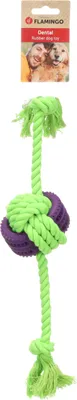 Immagine prodotto di Fenicottero giocattolo per cani Gropa nodo palla & corda con 2 nodi verde/viola
