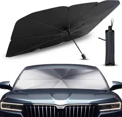 Imagen del producto de Protector solar para parabrisas, resistente a los rayos UV, 140 x 80 cm, para SUV y camiones