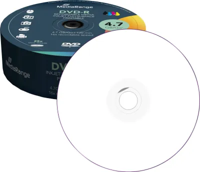 Produktbild von MediaRange DVD-R 4,7 GB, DVD-Rohlinge, (16fach, 25 Stück)