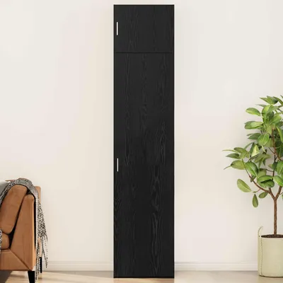 Obrázok produktu pre vidaXL Komoda, 2 kusy, čierna, vzhľad dubu, 50 x 41 x 225 cm