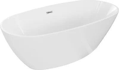 Image de Mexen Eris baignoire autoportante 180 x 80 cm, blanc, vidage chromé - 53441808000-01