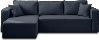 Image de Best Mobilier Topaze - canapé d'angle réversible - 4 places - convertible avec coffre - en tissu , Bleu