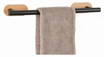 Produktbild von Wenko Turbo-Loc® Badetuchstange Mod. Orea Bamboo Befestigung ohne bohren, 25368100