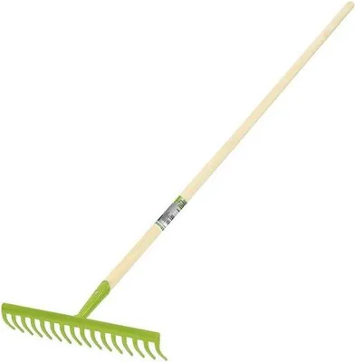 Produktbild von Famanu Gartenbürste 16-zinkig mitHolzgriff - 130 cm