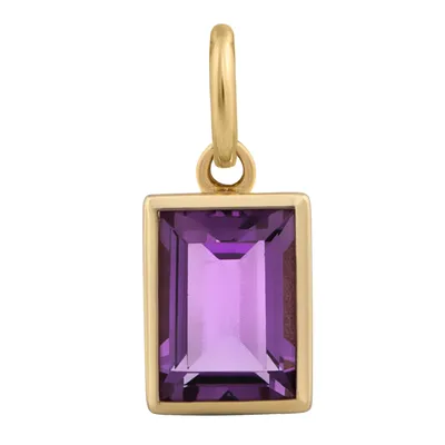 Zdjęcie produktu dla Wisiorek Orolino 585/- złoto 1,3 cm żółty ametyst fioletowy 067340129-1