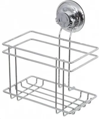 Produktbild von lagergestell mit Saugnapf 18,5 x 13 x 20,5 cm Stahl silber