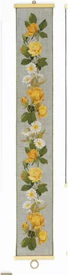 Produktbild von Eva Rosenstand Kreuzstich Set "Gelbe Rosen", Zählmuster, 15x105cm